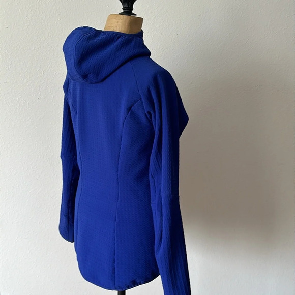 Patagonia sz S R2 Techface Fleece Blue Hoody Jacket blue zip front hooded - Picture 3 of 8